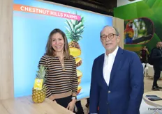 Adriana Garcia and Raul Romero with Chestnut Hill Farms, grower and marketer of pineapples.